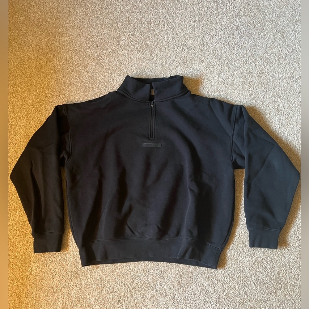 COPY - Fear of God Essentials Black Quarter-Zip Sweatshirt